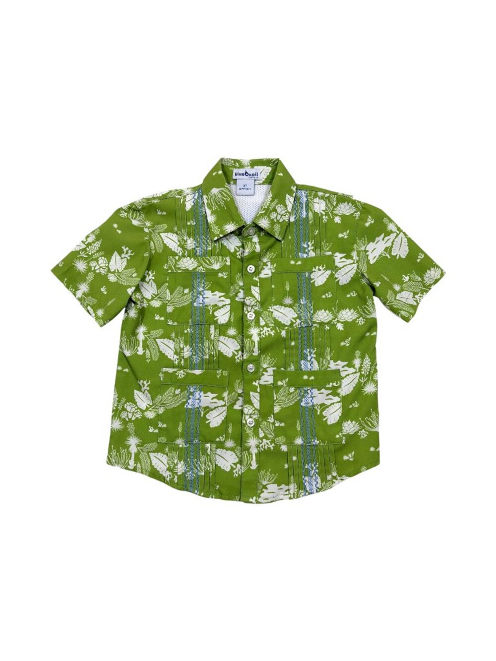Blue Quail size 3T boys everyday button up UPF 50+